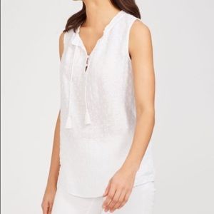 NWT White Summer Sleeveless Blouse